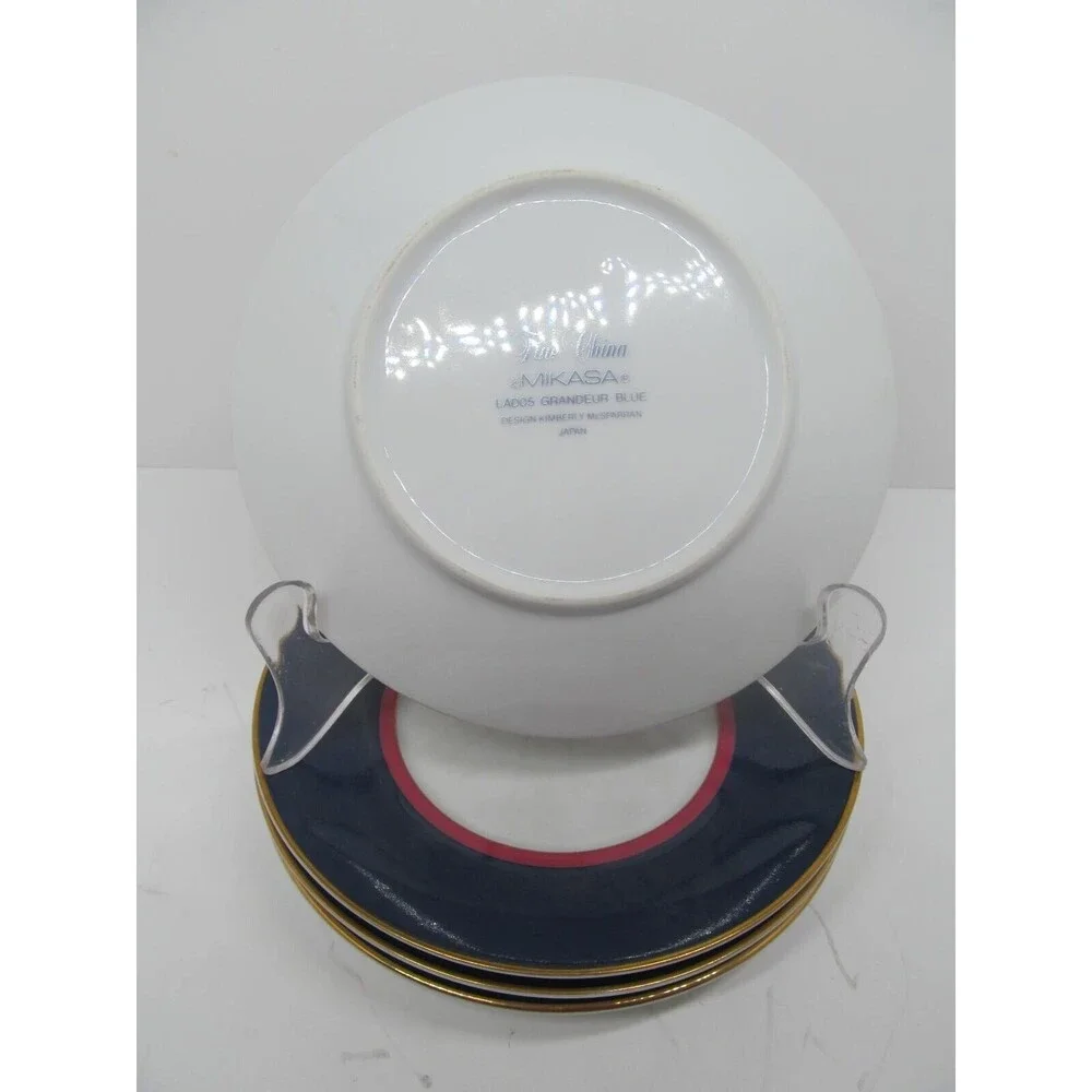 Mikasa Fine China Grandeur Blue Set Of Four 6